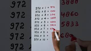 Find mistake in last digit of Table 972🤔maths trending shorts reasoning [upl. by Rondon910]