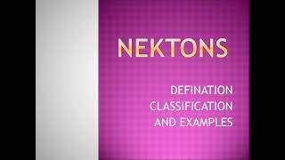 NEKTONS  Definition classification and comparison with planktons [upl. by Rheims]