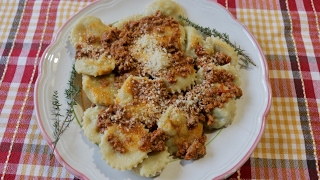 How to Make Meat Filled Ravioli Called Tordelli  Pasta Grannies [upl. by Jerrie]