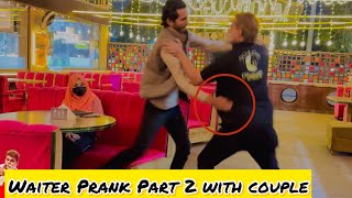 Waiter Prank Part 2 with couple sheroodada my channel subscribe and don’t forget press 🔔 icon [upl. by Cressi]