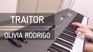 Traitor  Olivia Rodrigo Piano Lyrics Cover  Sheet Music [upl. by Elkin554]