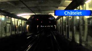 Métro ligne 14 Toute la ligne à lavant du MP89 CA 01 [upl. by Ahcatan731]