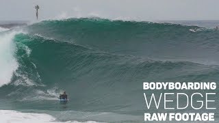 Bodyboarding WEDGE  August 17  RAW FOOTAGE Tanner McDaniel Craig Whetter [upl. by Eadas111]