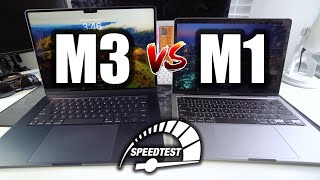 MacBook Air M3 vs MacBook Pro M1  Speed Test Review [upl. by Ellehsem]