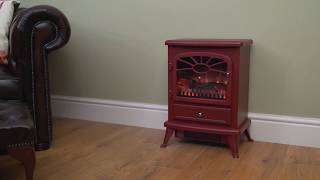 Focal Point ES2000 Burgundy Electric Stove  Screwfix [upl. by Aznola]