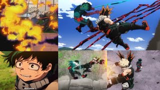 A compilation of scenes where Bakugou saves Deku Part 1 [upl. by Nalro]