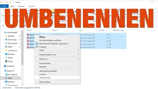 Windows mehrere Dateien umbenennen  BATCH RENAME [upl. by Mccready330]