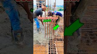 Roof Slab Beam Column Joint Area Concrete Vibration work process concrete slab vibration shorts [upl. by Pamella]