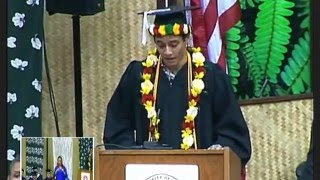 Zachary Tman Student Speaker  UH Hilo Fall 2015 Commencement [upl. by Kesley]