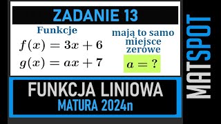 Funkcja liniowa  zadanie maturalne [upl. by Minsk576]