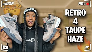 Unboxing the Jordan Retro 4 “Taupe Haze” Two Years Later  On Feet [upl. by Annael34]