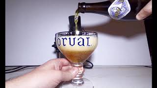 Trappist beer  Orval How to pour it in ASMRstyle [upl. by Nowtna]