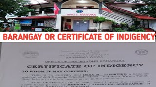 PAANO AT SAAN KUMUKUHA NG BRGY OR CERTIFICATE OF INDIGENCYFOR MEDICAL ASSISTANCE [upl. by Meehyr141]