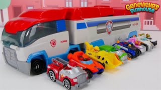 Toy Learning Video for Kids  Paw Patrol True Metal Vehicles Biggest Race [upl. by Augie]