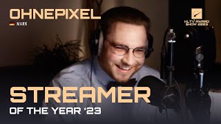 ohnePixel receives Streamer of the Year award  HLTV Award Show 2023 [upl. by Omrelliug]