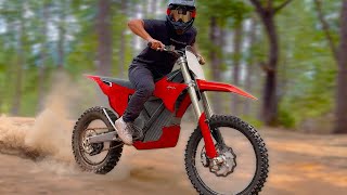 The Worlds Most Powerful Electric Dirt Bike  2023 Stark Varg ALPHA First Ride [upl. by Gussy]