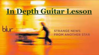 Learn to play Strange News From Another Star Blur Accurate Guitar lesson [upl. by Dugald]