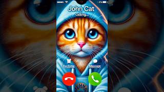 Don’t miss a call from John Cat 😻📲 CatLoversquotCatCall iPhoneRingtone FunnyCalls CuteAnimals [upl. by Orual]