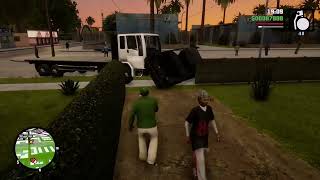 San Andreas 2004 Cj and Denise Get Attacked By An Angry Trunk Driver  Funny Moments [upl. by Aiht]