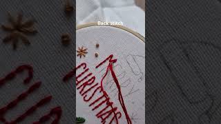 Beginner friendly Christmas embroidery embroidery handembroidery handmade stitch art christmas [upl. by Pease418]