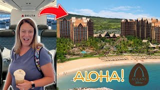 Hawaii Vlog  Delta Flight To Honolulu  Checking In To Disneys Aulani Resort Ko Olina [upl. by Rivard703]