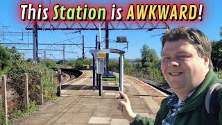 AWKWARD station in Manchester Visiting EVERY STATION on the Glossop Line [upl. by Adnohrahs]