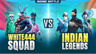 White444 Squad Vs Indian Legends  Free Fire Insane Clash Squad battle bw India Vs Mena Server [upl. by Kirch706]