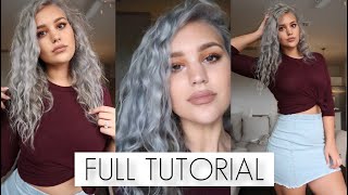 HOW TO SILVER HAIR AT HOME FULL TUTORIAL [upl. by Araiet]