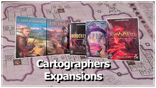 Cartographers Expansion Map Packs 1  3 Unboxing Whats In The Box [upl. by Suciram]