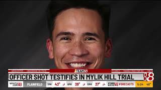 Officer shot testifies in Mylik Hill trial [upl. by Lorin928]