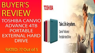 Review Of Toshiba Canvio Advance 4Tb Portable External Hard Drive [upl. by Alwin167]