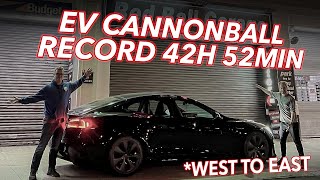 THE EV CANNONBALL RECORD West to East  42hr 52min [upl. by Alejandrina]