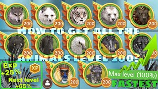 WildCraft  How to get all the Animals level 200 Quickly [upl. by Stanislas]