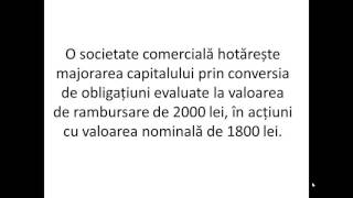 Curs practic de contabilitate  Prime de conversie a obligatiunilor în acțiuni [upl. by Ainud]