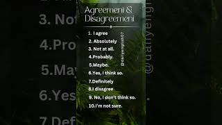 Ways to agree and disagree  Giving Opinions Agreeing amp Disagreeing In English [upl. by Nerrol]