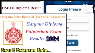 HSBTE Result Update released Date l 2024 All branches diploma polytechnic electricalengineering [upl. by Belle]