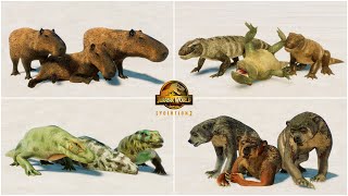 ALL NEW 45 MODDED DINOSAURS AND CREATURES IN JURASSIC WORLD EVOLUTION 2 [upl. by Mellisa]