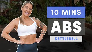 10 Min Weighted ABS workout KETTLEBELL OR DUMBBELL  BEST Kettlebell exercises for CORE STRENGTH [upl. by Leonid108]