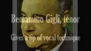 Beniamino Gigli gives a little bel canto masterclass [upl. by Jamie]