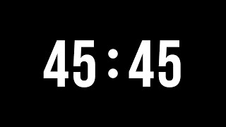 45 Minute 45 Second Timer With Alarm  2745 Second Countdown Timer [upl. by Woll]