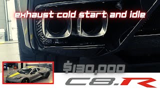 2022 Hypersonic Gray Metallic Chevrolet Corvette C8R Exhaust Cold Start and Idle [upl. by Prent874]