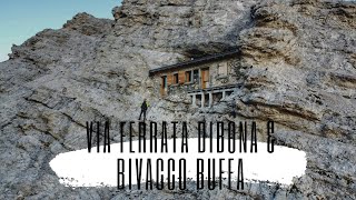 BIVACCO BUFFA DI PERRERO per la via FERRATA IVANO DIBONA  GRUPPO DEL CRISTALLO CORTINA DAMPEZZO [upl. by Gelya]