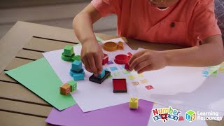 Bộ con dấu học toán Numberblocks Stampoline Park Stamp Activity Set [upl. by Aleahcim]