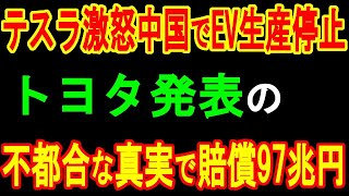 テスラ激怒中国でEV生産停止 トヨタ発表の 不都合な真実で賠償97兆円 [upl. by Carlock255]