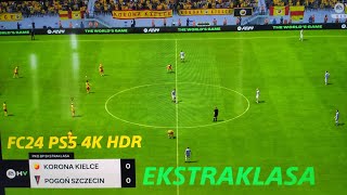 EA SPORTS FC 24 Korona Kielce vs Pogoń Szczecin quotEkstraklasaquot PS5 4K HDR gameplay [upl. by Roxy348]