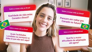 NOSSOS PLANOS DE VOLTAR PRO CANADÁ dificuldades na adaptação e qualidade de vida no Brasil 🇧🇷 [upl. by Dynah]