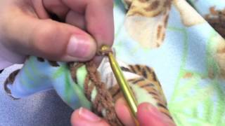 How To Crochet The Edges Of A Fleece Blanket [upl. by Audie675]