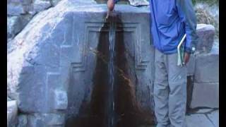 Magic Inca fountain in Ollantaytambo ruins Peru [upl. by Ettennad]