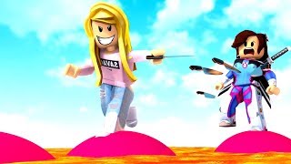 EXTREME SANNA VS LEAH OBSTACLE COURSE Roblox [upl. by Sternick]