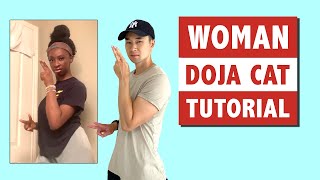 WOMAN DOJA CAT TIKTOK DANCE TUTORIAL EASY STEP BY STEP FOLLOW ALONG TUTORIAL [upl. by Ojillib]